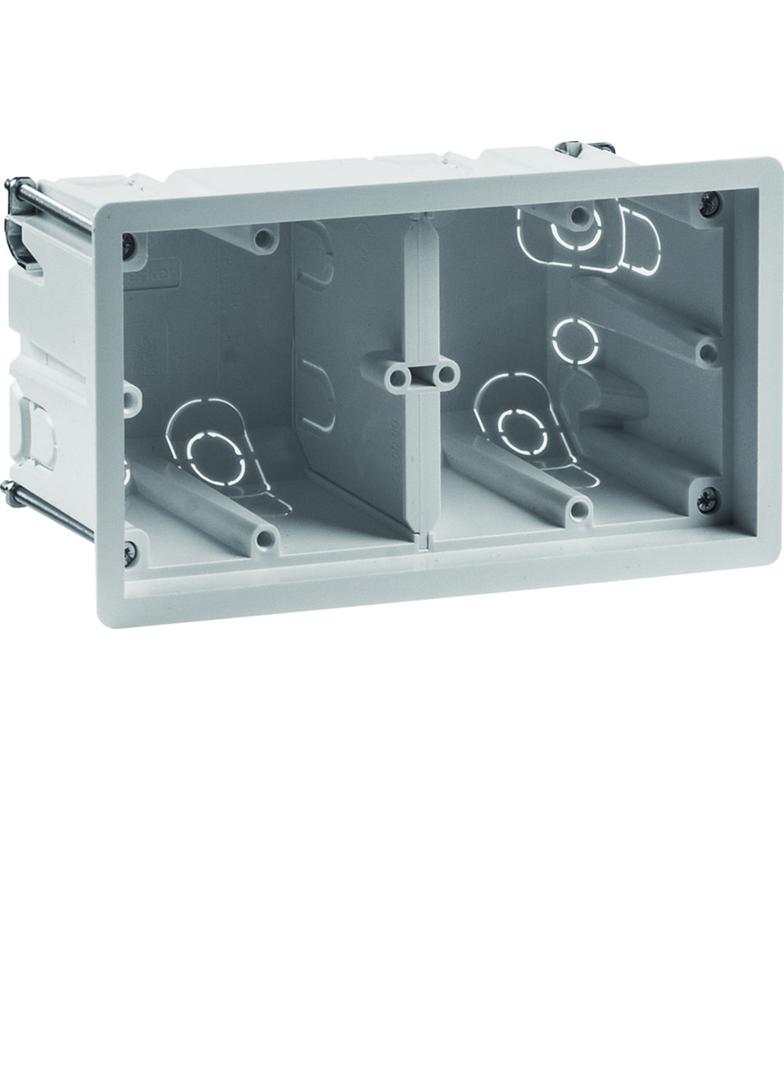 R.8 Puszka 2-krotna podtynkowa do montażu w ścianach karton-gips, szara