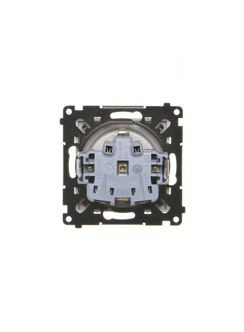 Simon 55 Gniazdo Schuko z przesłonami szybkozłączka Aluminium mat TGSZ1CZ.01/143 KONTAKT