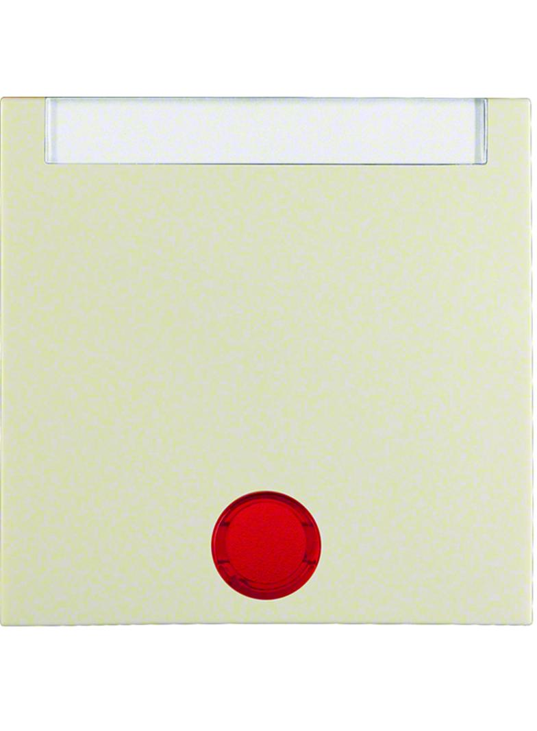 BERKER B.Kwadrat Klawisz z 5 dołączonymi soczewkami i pole opisowe do łączników 1-klawiszowych krem