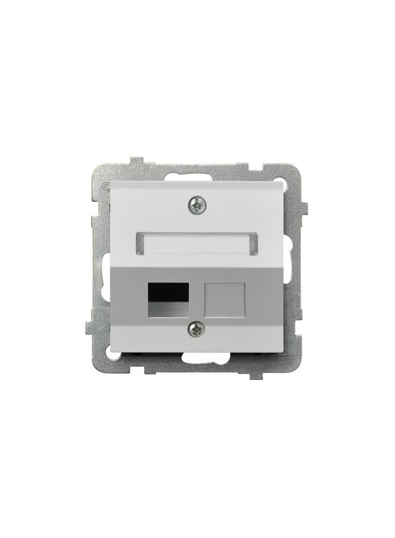 SONATA Obudowa gniazda pojedynczego typu Keystone skośna - kolor biały mat