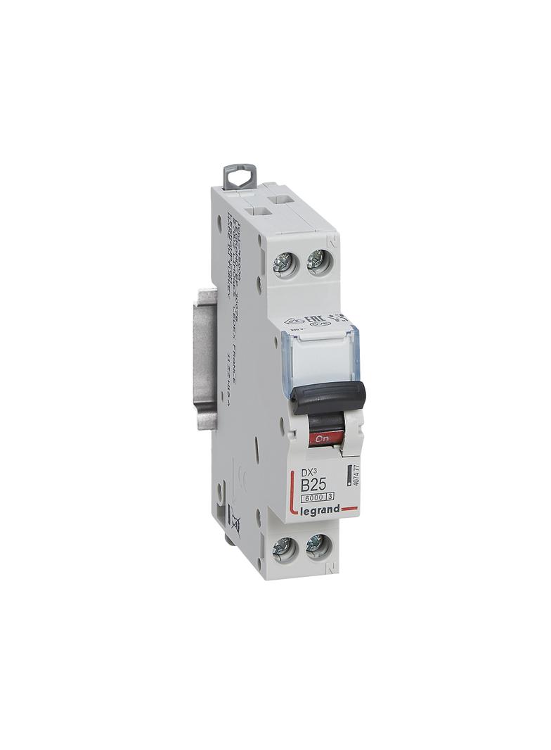 Wyłącznik Nadprądowy S 301N 1P+N B 25 6kA DX3 407477 LEGRAND
