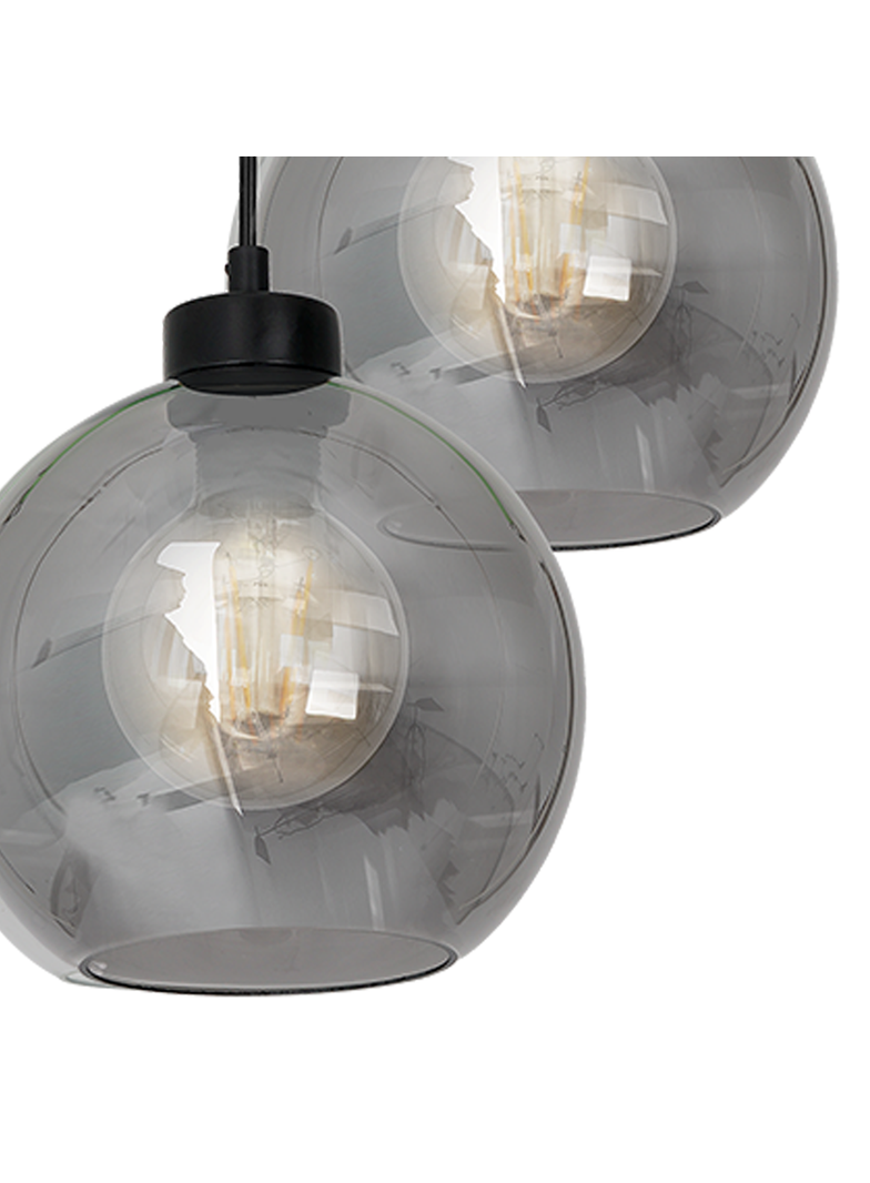 Milagro lampa wisząca Sofia Smoked 3xE27 czarna MLP6583