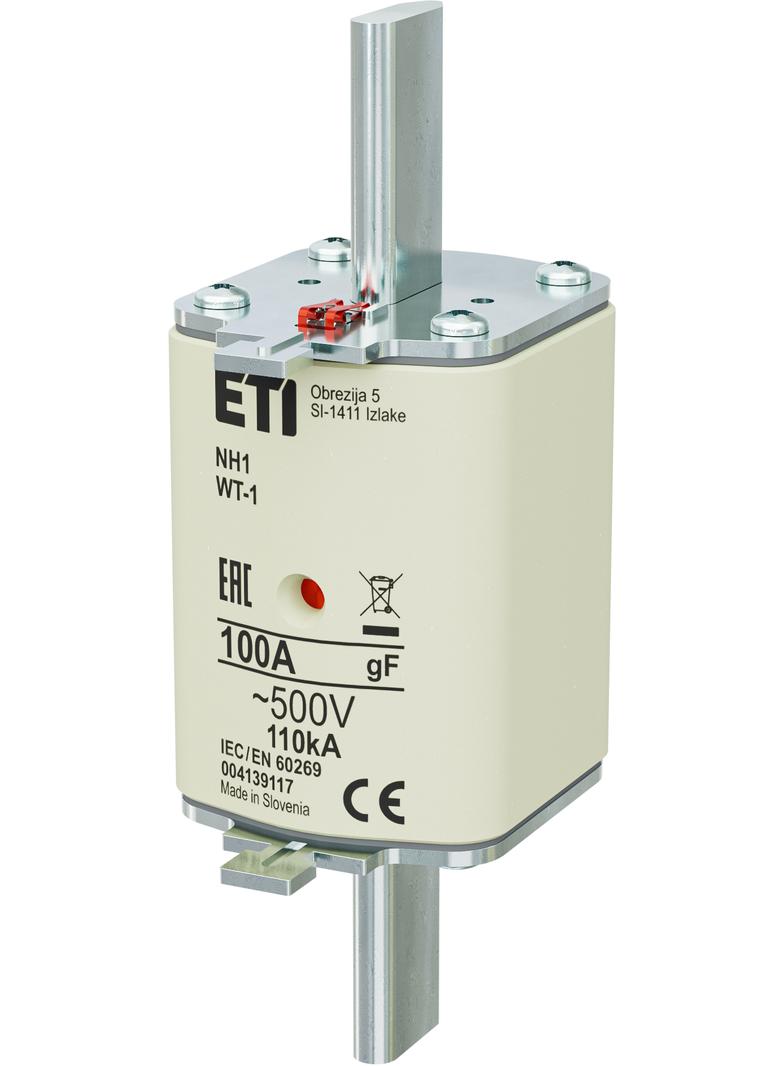 Wkładka topikowa NH szybka KOMBI NH1 WT-1 gF 100A 500V 004139117 ETI