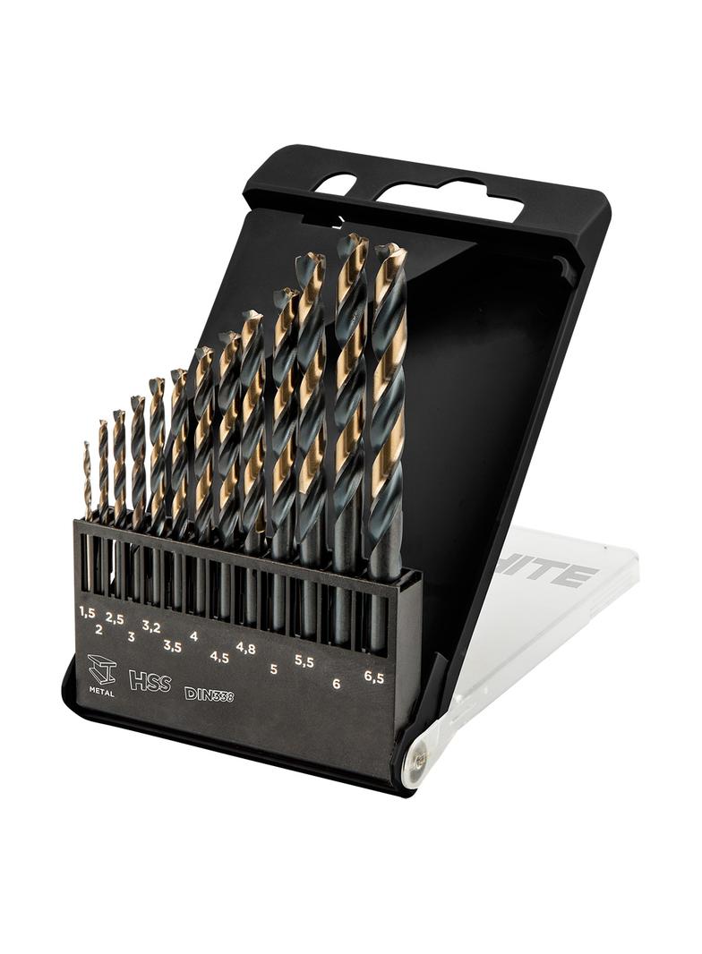 Wiertła do metalu HSS-CNC, 124°, "Pro-Tec", 1.5-6.5 mm, zestaw 13 szt.