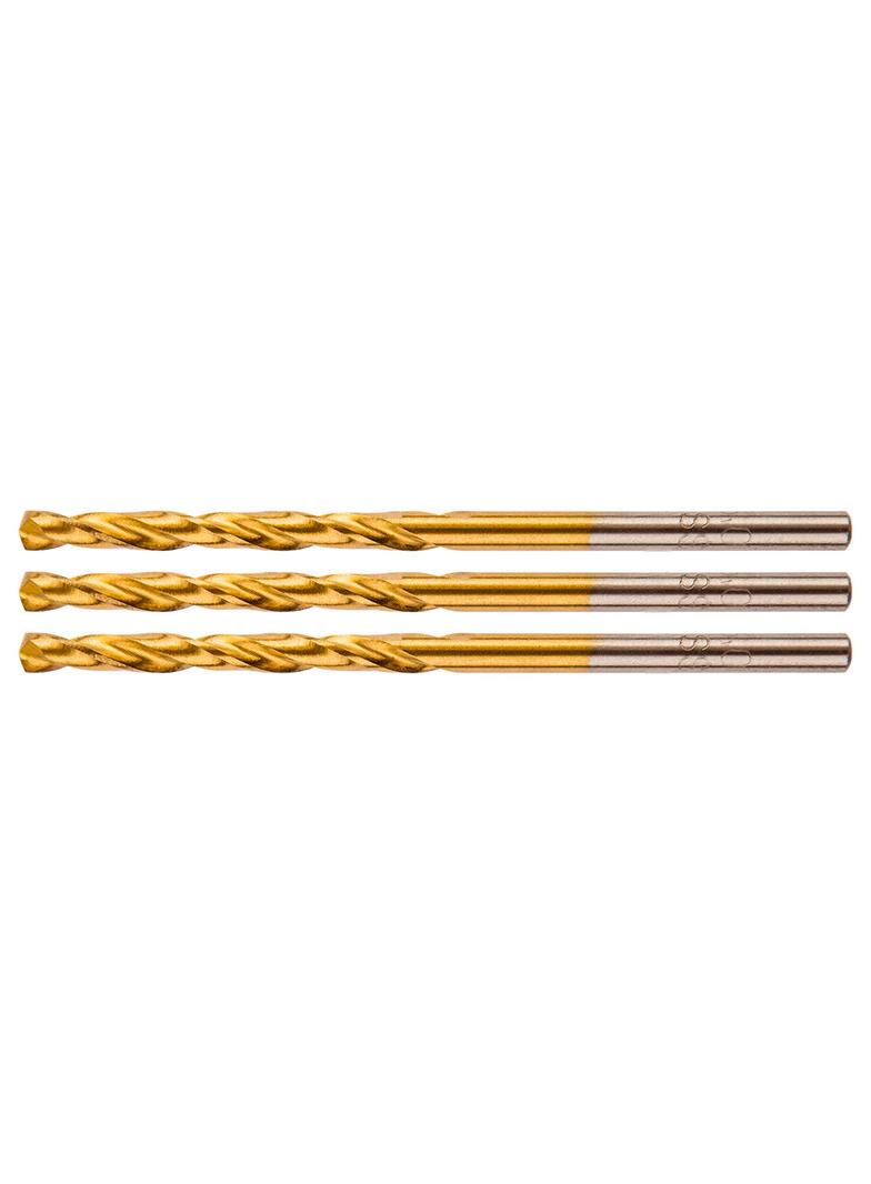 Wiertła do metalu HSS-TiN 2.5 mm, 3 szt.
