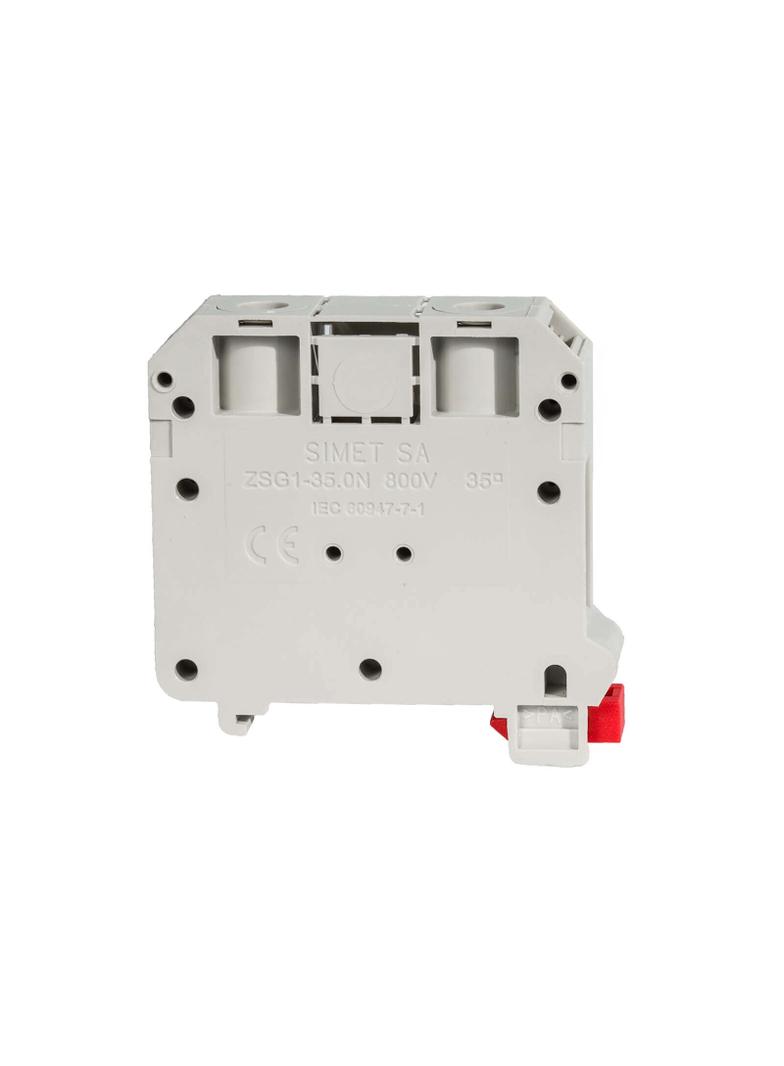 ZSG1-35.0Ns ,  Złączka szynowa gwintowa, seria NOWA, 35,0 mm2, TS 35, 1 tor, szary