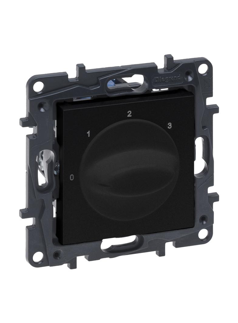 Niloe Step - łącznik sterowania wentylacją 4-pozycyjny- kolor czarny, Legrand