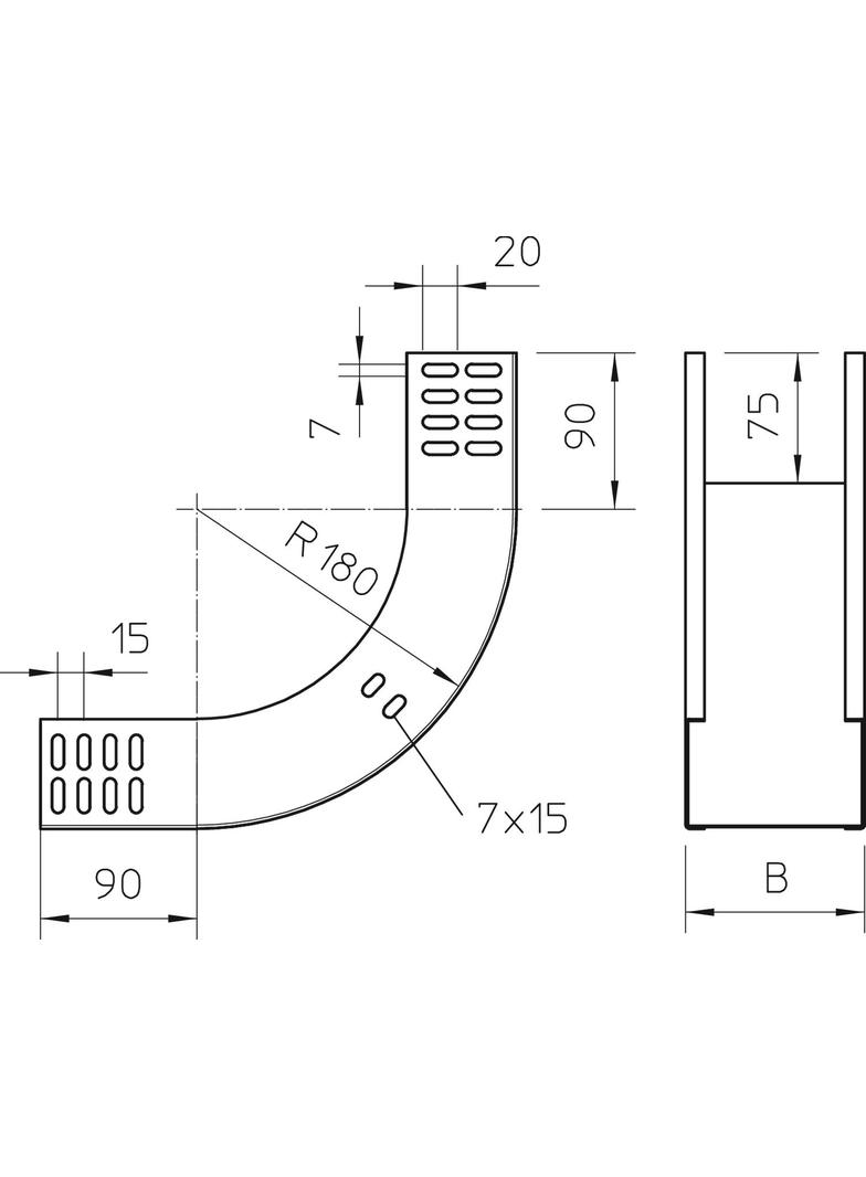 ŁUK 90 PION.WZN.60X100FS