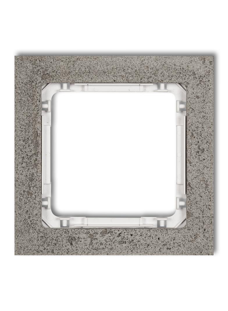"DECO Ramka pojedyncza - beton (ramka: ciemnoszary