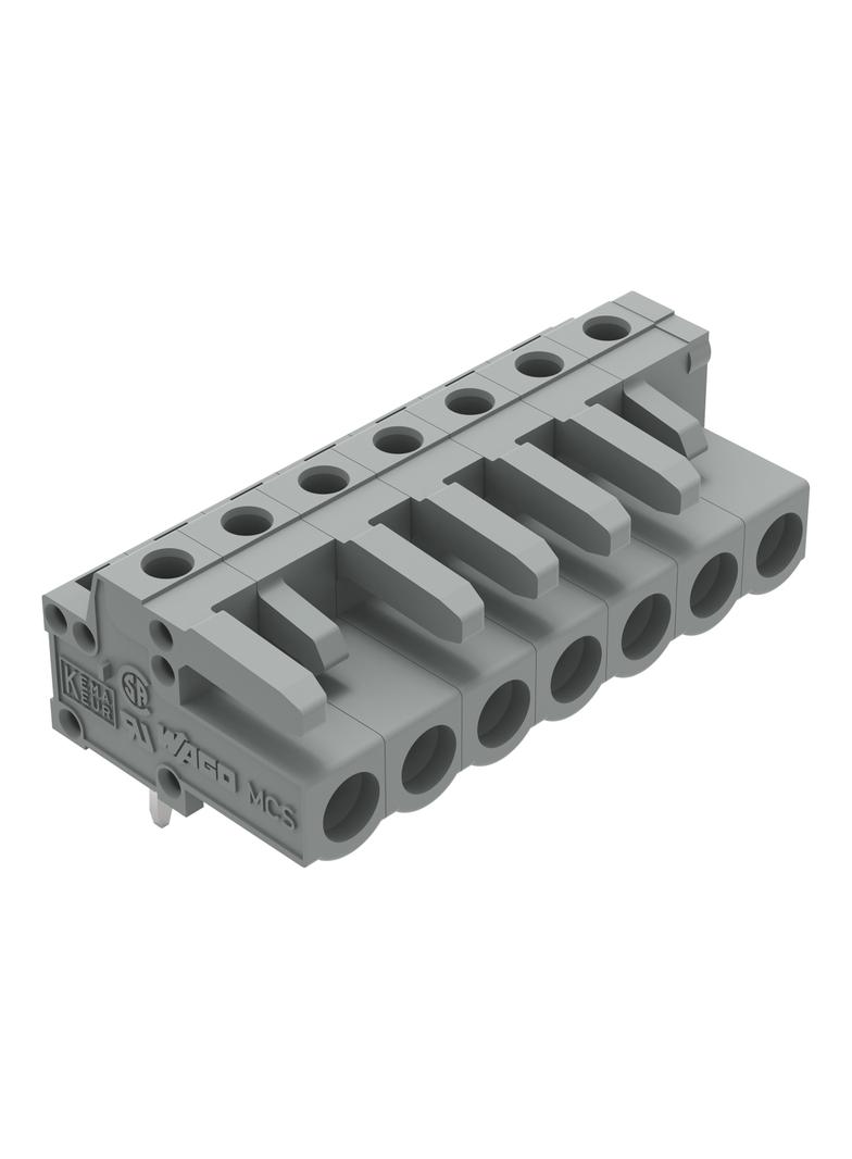 MCS-MIDI Classic gniazdo kątowe 7-bieg. szare raster 5 mm