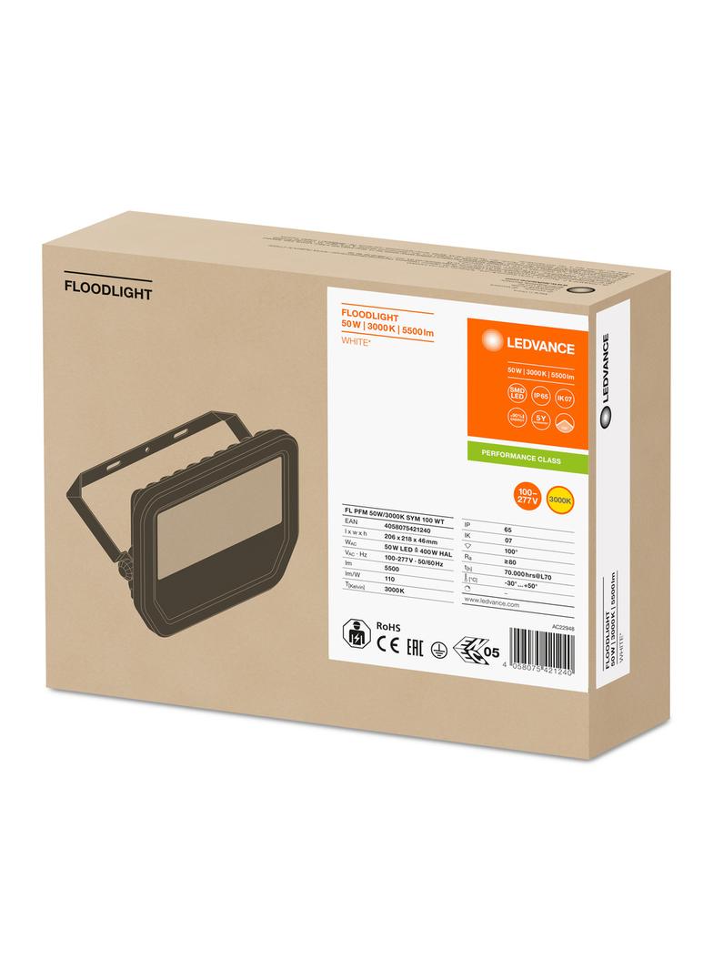 Naświetlacz FLOOD LED PERFORMANCE 50W 3000K SYM 100 white
