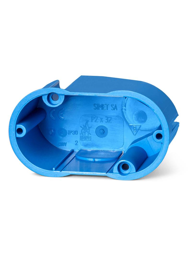 Z2x32 ,  Puszka podtynkowa - kinkietowa O 2 x 32mm, niebieski