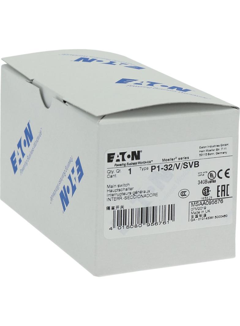 Łącznik krzywkowy-1 3P 32A do instalowania rozłącznego P1-32/V/SVB 095676 EATON