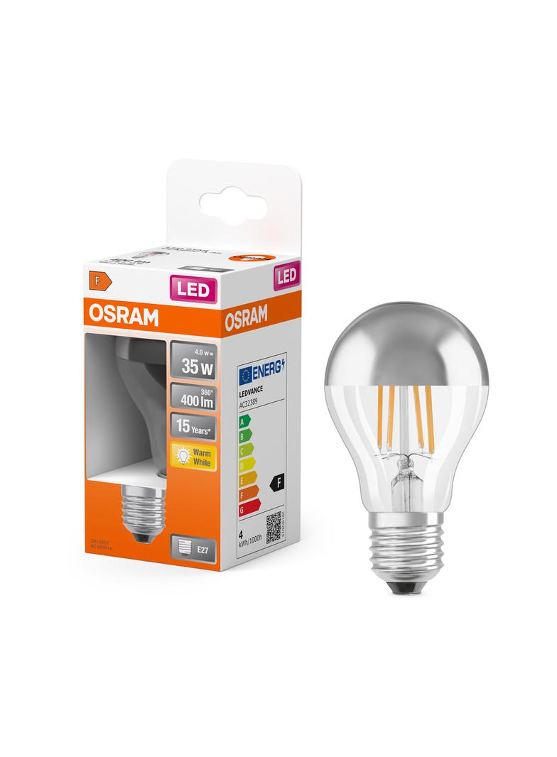 Lampa LED STAR CL A Filament szkło przezroczyste Mirror Silver 34 non-dim 4W 827 E27