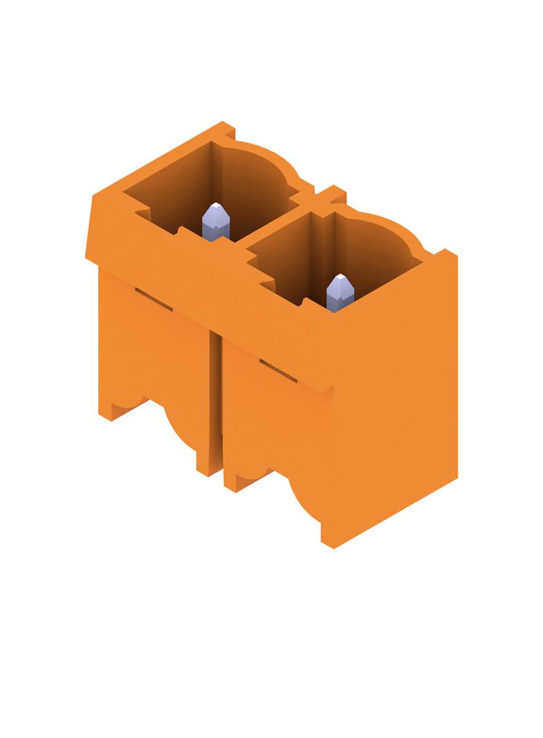 SL 7.62HP/02/180G 3.2SN OR BX Wtyki PCB (złącza płyty), 7.62 mm, Liczba biegunów: 2, kąt odejścia: 180° /100szt./ 1048870000 WEIDMÜLLER