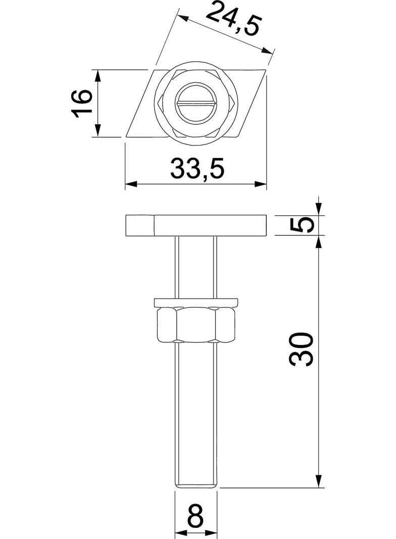 ACMHB M8x30 ZL Śruba z łbem młoteczkowym
