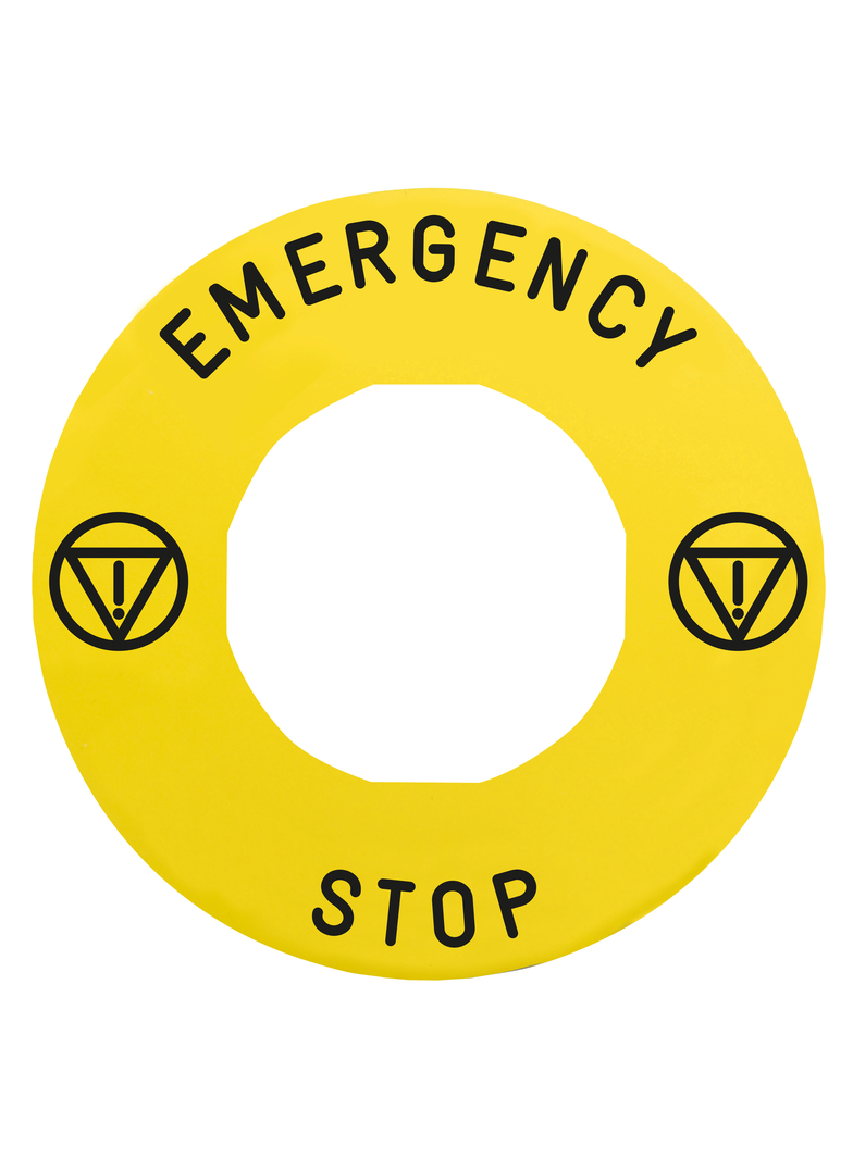 Harmony XB4 Etykieta EMERGENCY STOP