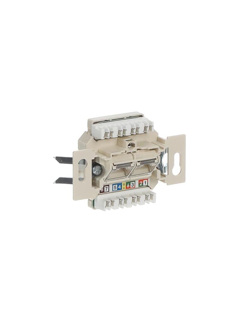 GNIAZDO PRZYŁĄCZENIOWE UAE, RJ45 KAT. 5E NIEEKRANOWANE, Z POKRYWĄ KĄTOWĄ, 2 NIEZALEŻNE ZŁĄCZA 8-PINO 2CKA000230A0470 ABB