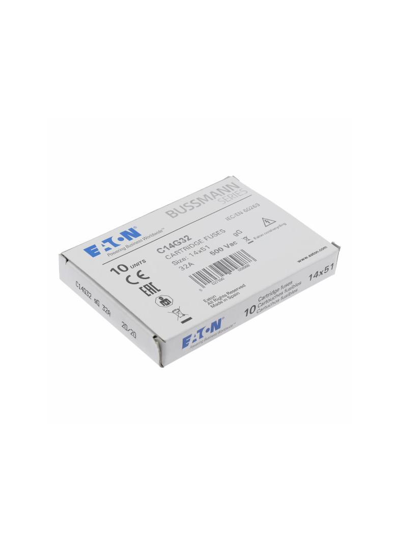CYLINDRICAL FUSE 14 x 51 32A GG 500V AC Wkładka cylindryczna 14 x 51mm 32A GG 500V AC C14G32 EATON
