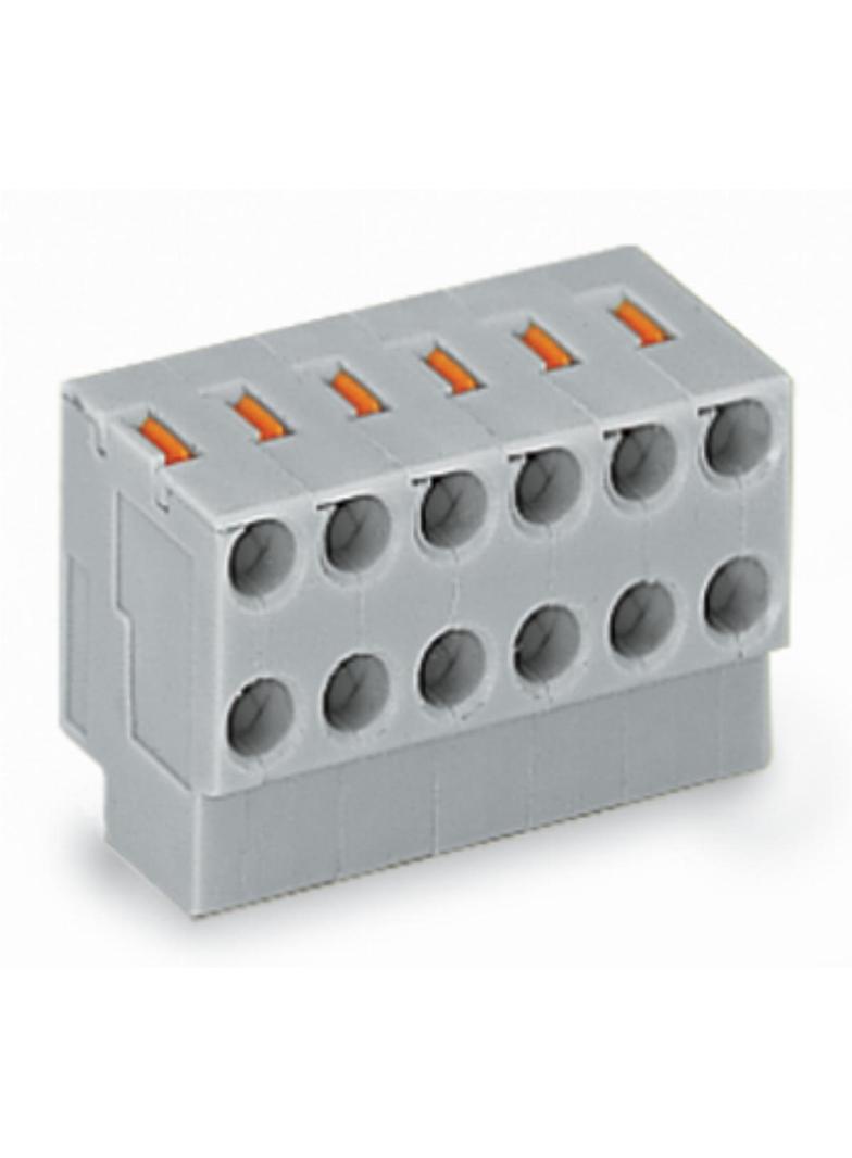 blok nasadzany do pł. drukowanych 5-bieg. szary raster 3,5 mm