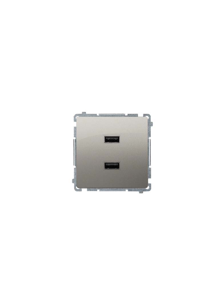 Simon Basic Ładowarka 2 x USB 2.1 A 5V DC 230V satynowy BMC2USB.01/29 KONTAKT