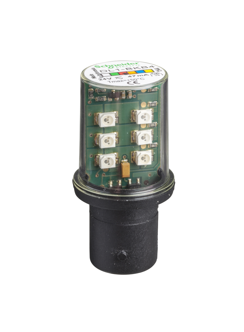 Harmony XVB Dioda LED migająca czerwona, BA 15d, 24V AC/DC