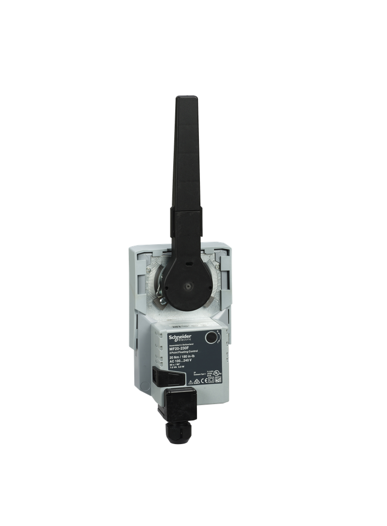 MF20, siłownik zaworu, 20 Nm, sterowanie on/off lub 3-punktowe, zasilanie 230 VAC