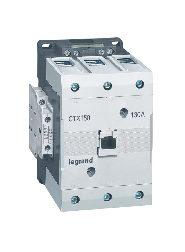 STYCZNIK PRZEMYSŁOWY CTX3 150 3P 130A 2NO+2NC 400-440V AC, ZACISKI KLATKOWE, Legrand