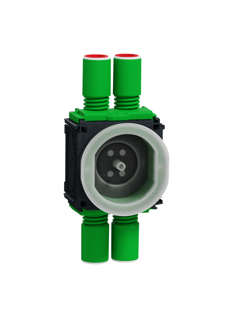 Multifix, puszka 1M, 32 mm, 4 elastyczne wejścia, z zatyczką