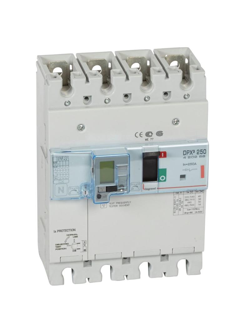 Wyłącznik DPX3 250 Z Zab. R-Pr. 4P 250A 36kA 420259 LEGRAND