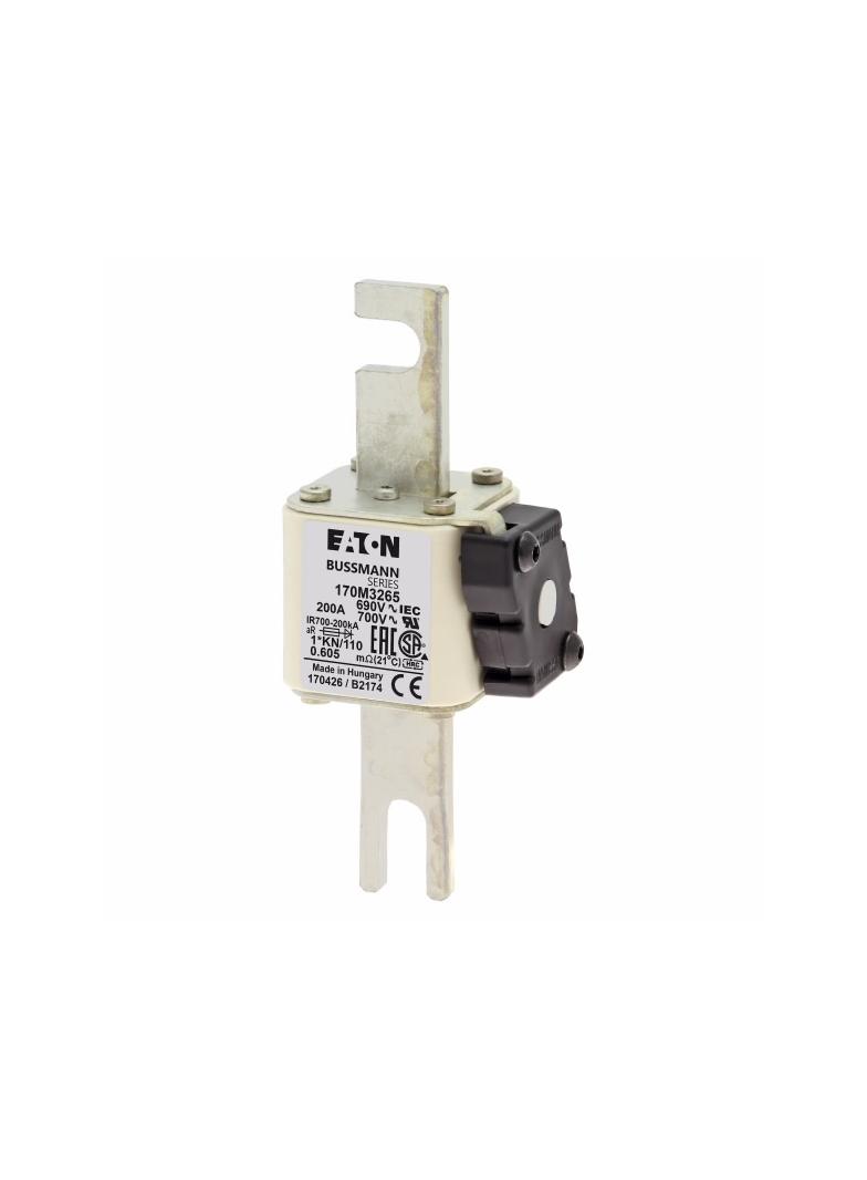 200A 690V 1*KN/110 aR INDICATOR FUSE Wkładka szybka 200A AC 690V compact DIN 1 45x58x134 m 170M3265