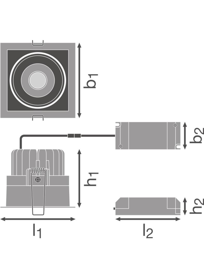 SP SQUARE DK ADJ 8W 3000K FL WT LEDV LEDVANCE