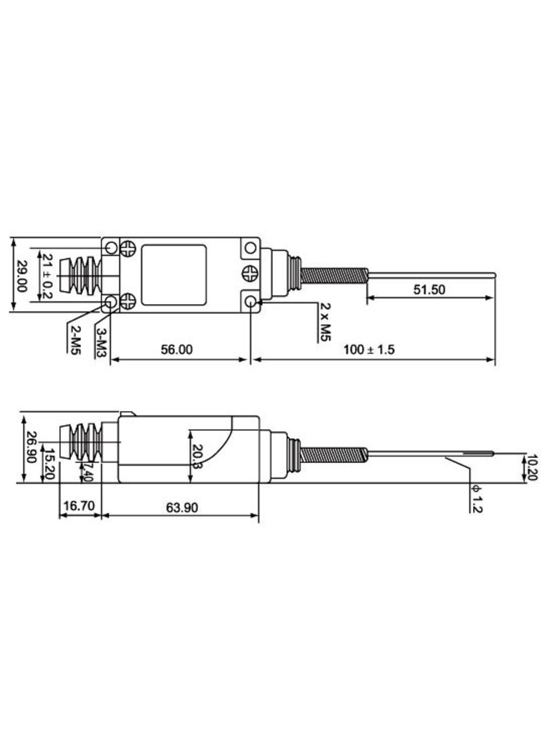 ŁĄCZNIK KRAŃCOWY (METAL / TWORZYWO) DZWIGNIA SPRĘŻYNOWA