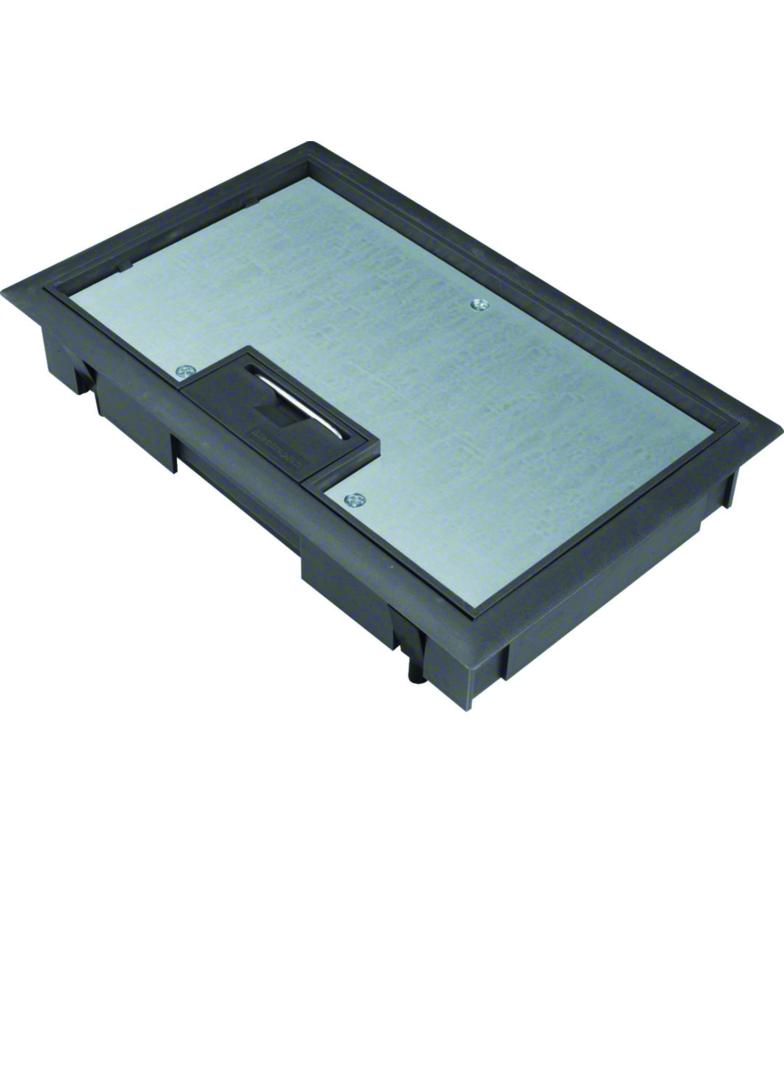 tehalit.VE-EE Pokrywa uchylna płytki montaż E04 147X247 8mm czarny PA KDE04089005 HAGER