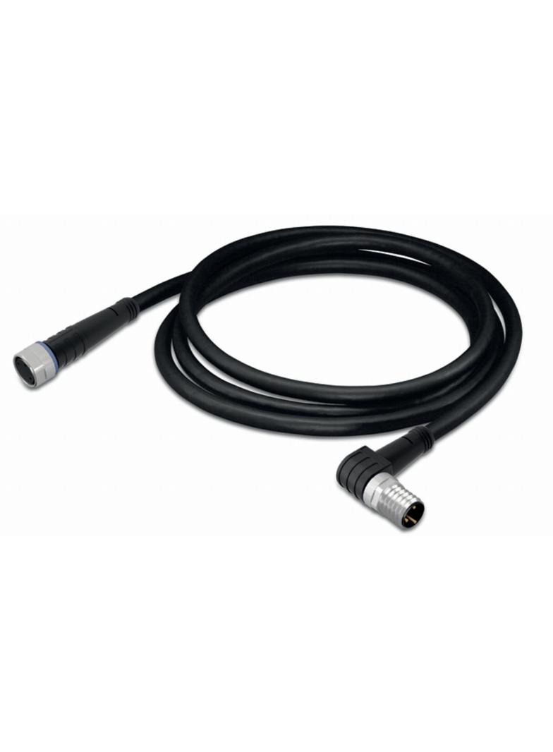 przewód do czujników/el.wykonawczych gniazdo proste/wtyczka kątowa M8 1m