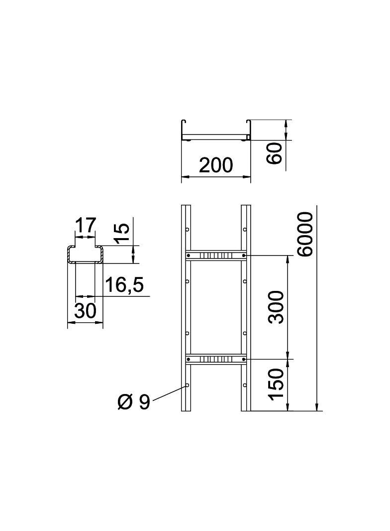 DRABINKA KABLOWA 60X200MM VA-