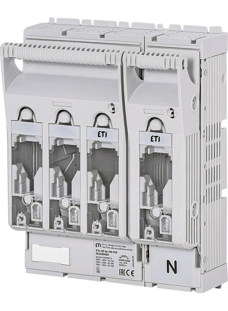 Rozłącznik bezpiecznikowy - 4P KVL-00 4p M8-M8 001690900 ETI