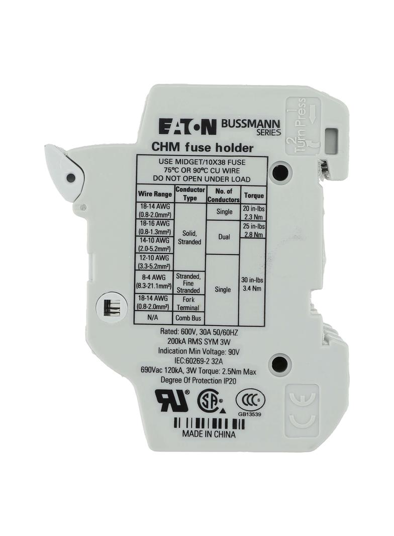 podstawa wkładki cylindrycznej 4Pole 30A 600V CHM4DU EATON