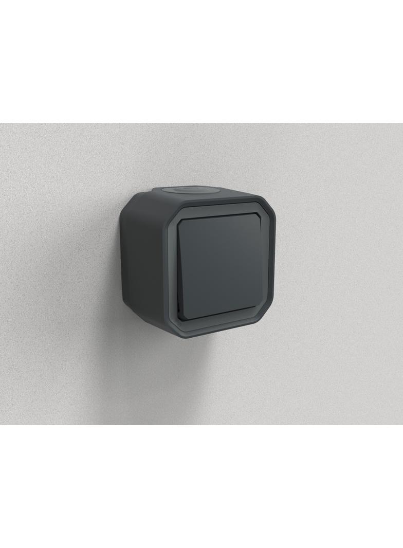 NOWE PLEXO - PRZYCISK JEDNOBIEGUNOWY KOMPLET NATYNKOWY 10 A - 250 V~ ANTRACYT