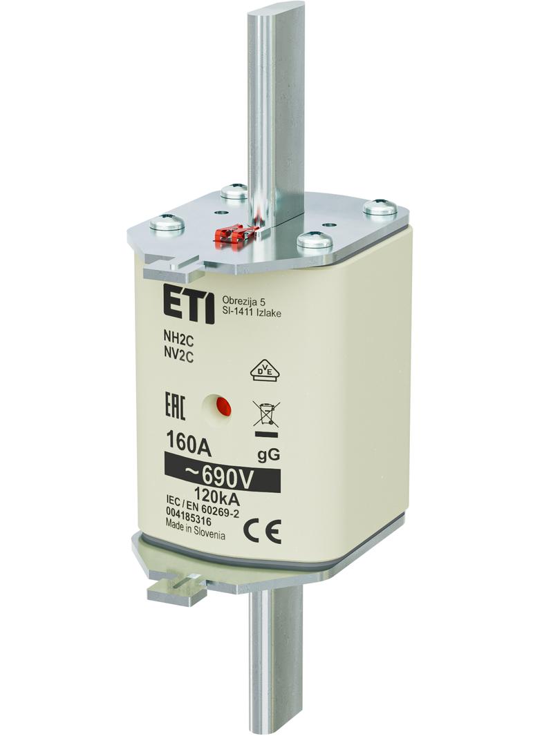 Wkładka topikowa NH zwłoczna KOMBI NH2C gG 160A 690V 004185316 ETI