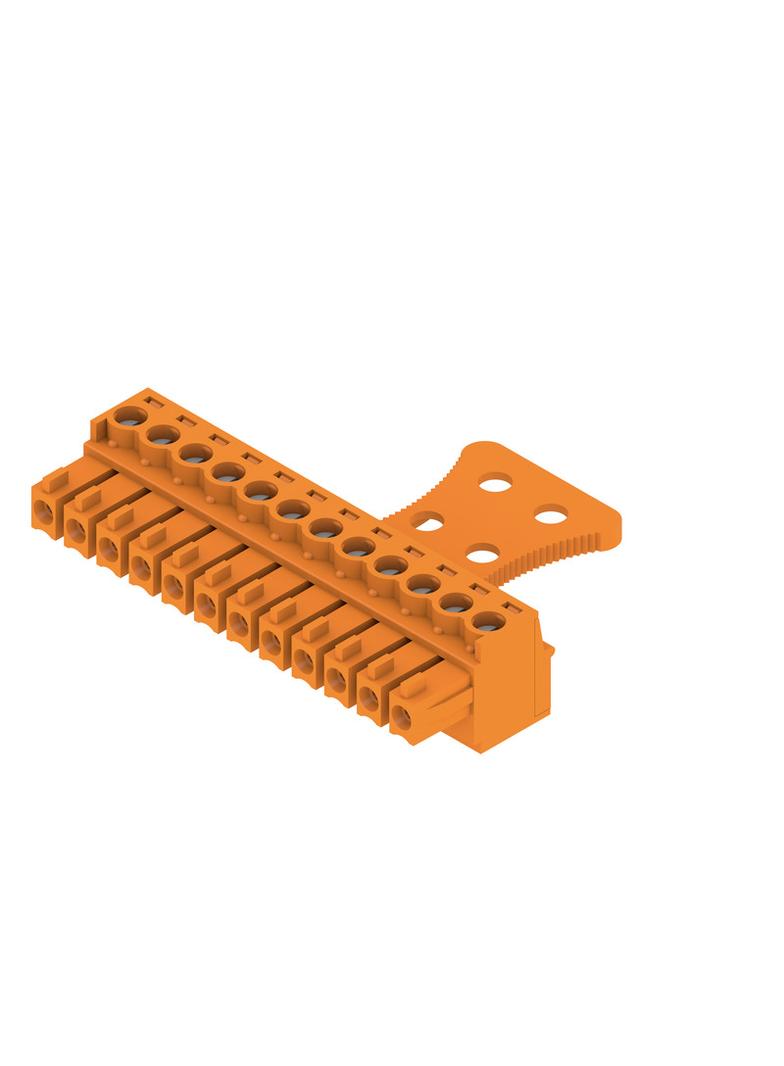 BCZ 3.81/12/180ZE SN OR BX Wtyk PCB (złącze wiązki), 3.81 mm, Liczba biegunów: 12, Przyłącze z jarzmem /50szt./ 1236370000 WEIDMÜLLER
