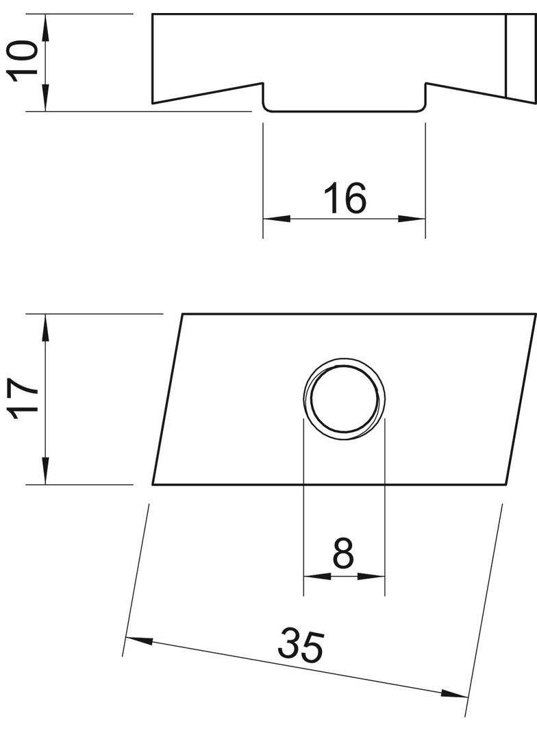 MS40SN M8 A4 Nakrętka ślizgowa