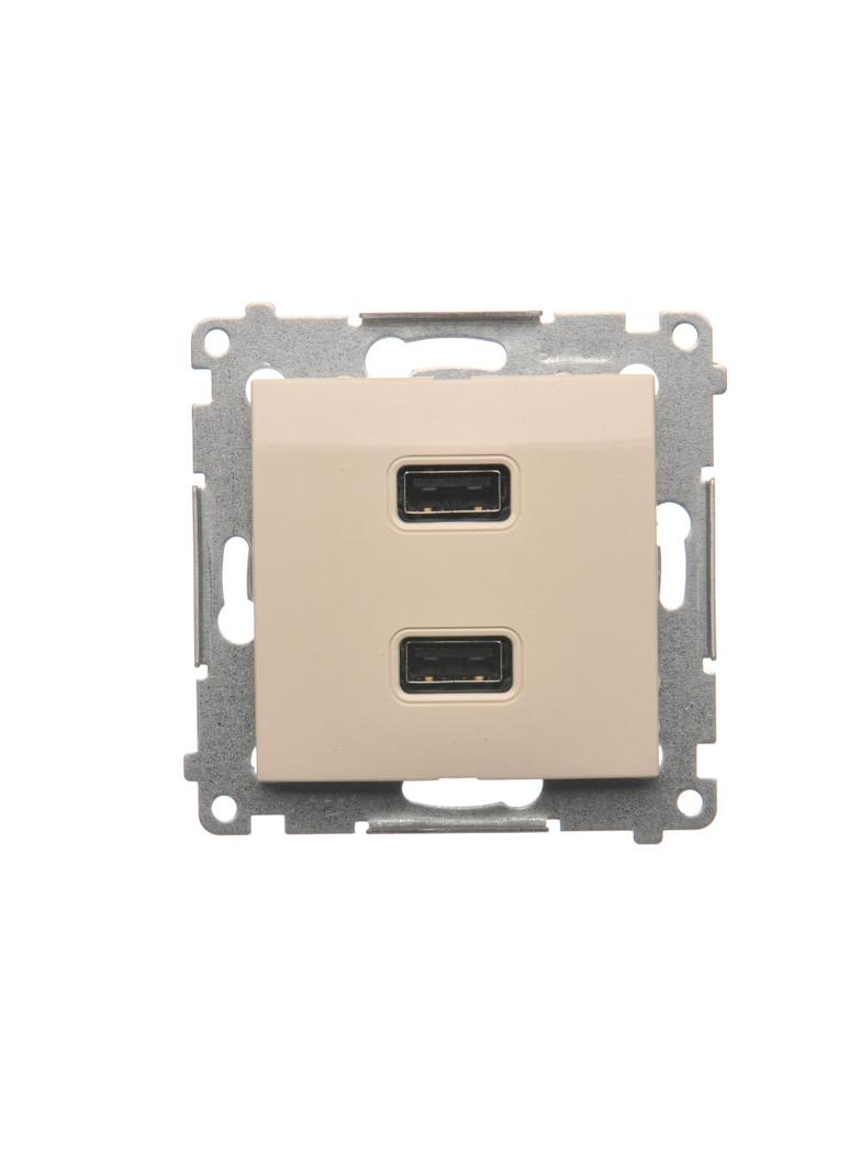 Simon 54 Ładowarka 2 x USB 2.1 A 5V DC 230V kremowy DC2USB.01/41 KONTAKT