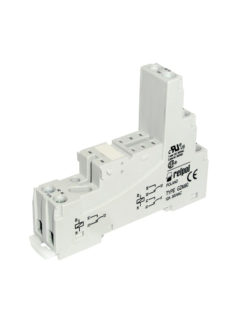 Gniazdo GZM80-SZARE do przekaźników RM84, RM85, RM87L, RM87P 857408 RELPOL