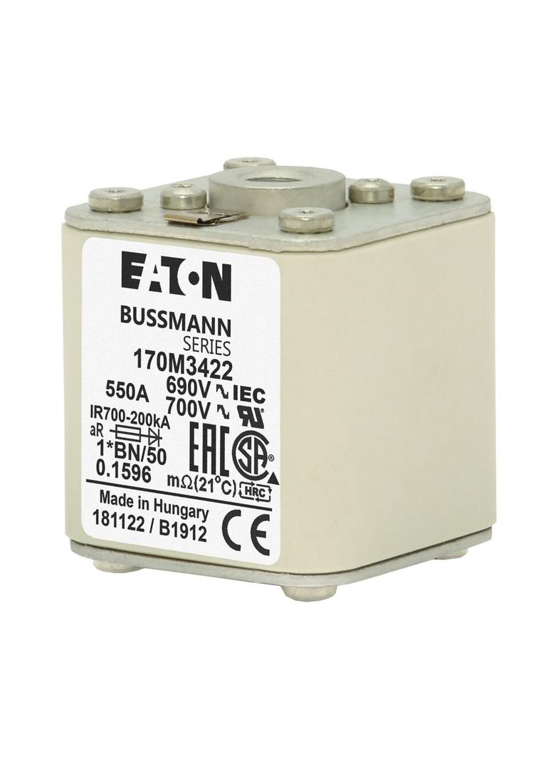 FUSE 550A 690V 1*BN/50 AR UC Wkładka szybka 550A AC 690V rozmiar 1 45x59x51 mm aR I 170M3422 EATON