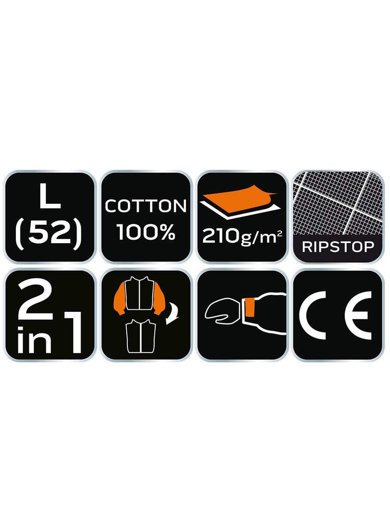 Bluza robocza PREMIUM, 100% bawełna, ripstop, rozmiar L