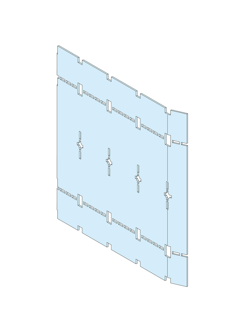 Rozdzielnice PrismaSet, zestaw do przejścia Formy 2 do otworów przegrody bocznej