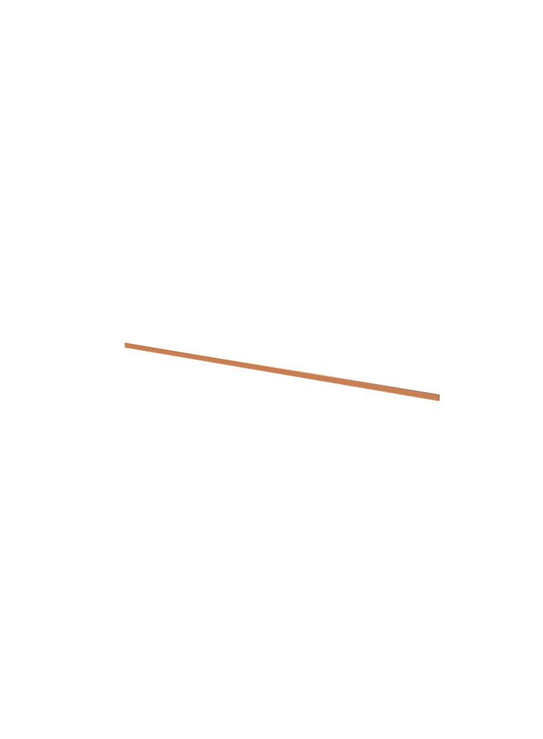 ZX2090 Szyna Cu 12x5mm, L:747mm (do samodzielnego montażu)