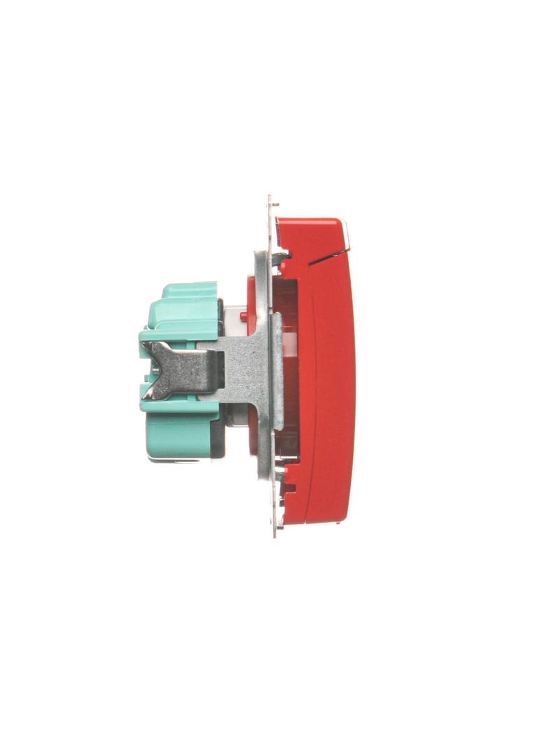 Simon Basic Gniazdo wtyczkowe z uziemieniem z przesłonami torów prądowych bryzgoszczelne IP44 16A 250V zaciski śrubowe czerwone BMGZ1BZ.01/22 BMGZ1Bz.01/22 KONTAKT
