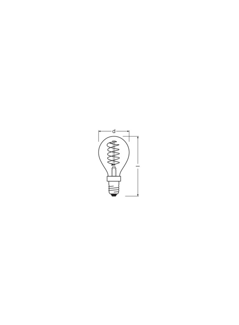 Lampa LED Vintage 1906 CL P Filament szkło przezroczyste GOLD 25 dim 3,4W 824 E14